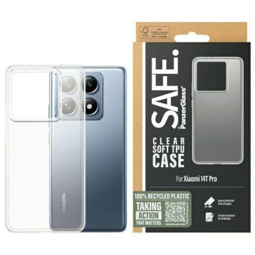 SAFE by PanzerGlass Xiaomi 14T Pro Hardcase tok, átlátszó