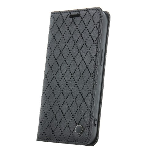 Smart Caro Case oldalra nyíló tok iPhone 15 6,1", fekete