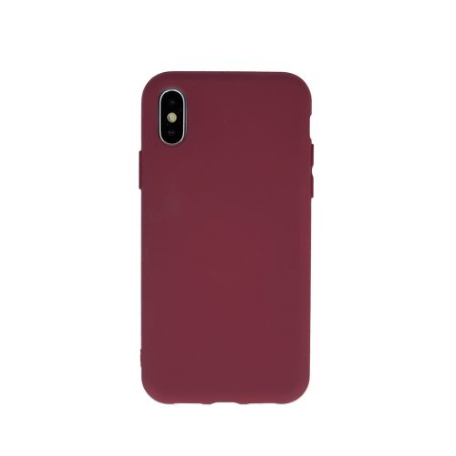 Silicone Case hátlap, tok iPhone 11 bordó