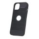 Carbon Case Flexible hátlap, tok iPhone 12/12 Pro 6,1", fekete