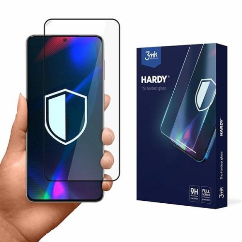 3MK Hardy Samsung S22 5G kémiailag edzett üvegfólia, fekete