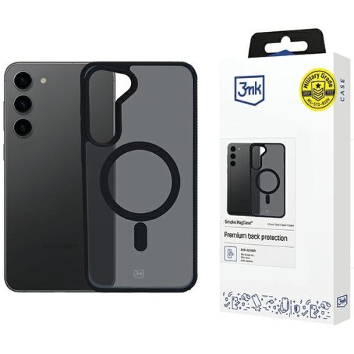 3MK Smoke MagCase Samsung Galaxy S23 5G, fekete