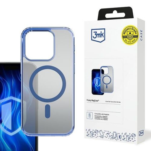 3MK Frosty MagCase iPhone 16 Pro tok, kék