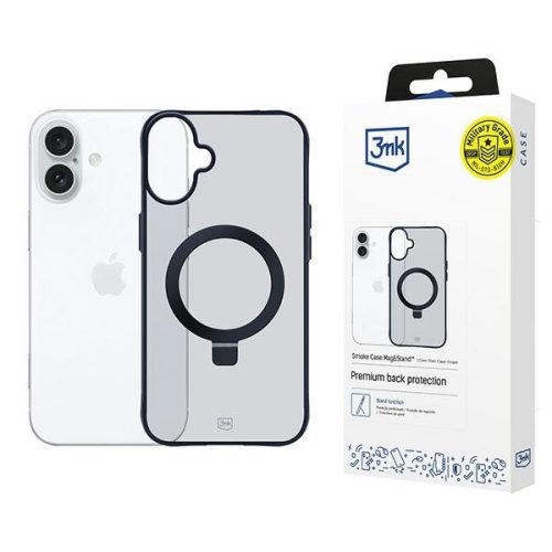 3MK Smoke Case iPhone 16 Magsafe & Stand, átlátszó