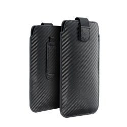   POCKET Carbon univerzális tok - 17-es méret - SAMSUNG A02s / A03s / A05s / A05 / A12 / A15 / A21s / A25 / A32 5G / A42 5G / A72 5G / M12 XIAOMI Redmi 9A / 9AT / 9c / Note 10 PRO / Mi11 OPPO A52 / A72 / A92 REALME 7i VIVO Y52 5G / Y72 5G VIVO Y52 5G / Y72 