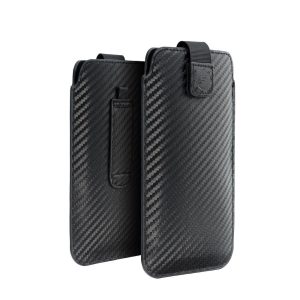 POCKET Carbon univerzális tok - 17-es méret - SAMSUNG A02s / A03s / A05s / A05 / A12 / A15 / A21s / A25 / A32 5G / A42 5G / A72 5G / M12 XIAOMI Redmi 9A / 9AT / 9c / Note 10 PRO / Mi11 OPPO A52 / A72 / A92 REALME 7i VIVO Y52 5G / Y72 5G VIVO Y52 5G / Y72 