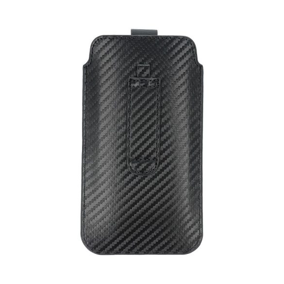 POCKET Carbon univerzális tok - 17-es méret - SAMSUNG A02s / A03s / A05s / A05 / A12 / A15 / A21s / A25 / A32 5G / A42 5G / A72 5G / M12 XIAOMI Redmi 9A / 9AT / 9c / Note 10 PRO / Mi11 OPPO A52 / A72 / A92 REALME 7i VIVO Y52 5G / Y72 5G VIVO Y52 5G / Y72 