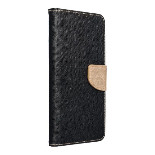 FANCY Book case for XIAOMI Redmi 14c tok, fekete-arany