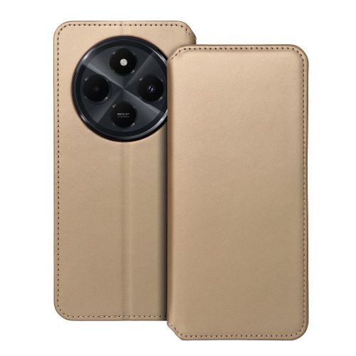 DUAL POCKET Book case for XIAOMI Redmi 14c tok, arany