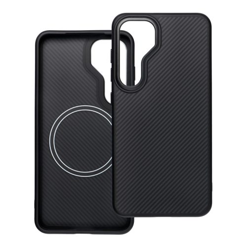 Carbon Elite Mag Cover compatible with MagSafe SAMSUNG S25 tok, fekete