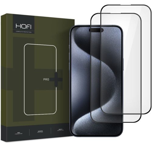 HOFI GLASS PRO+ 2-PACK edzett üvegfólia IPHONE 16 PRO, fekete