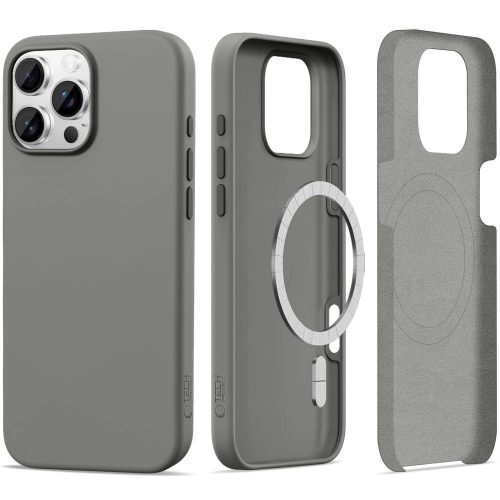 Tech-Protect Silicone MagSafe iPhone 16 Pro Case - tok, szürke