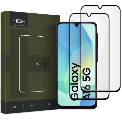 HOFI GLASS PRO+ 2-PACK GALAXY A16 4G / 5Gedzett üvegfólia, fekete