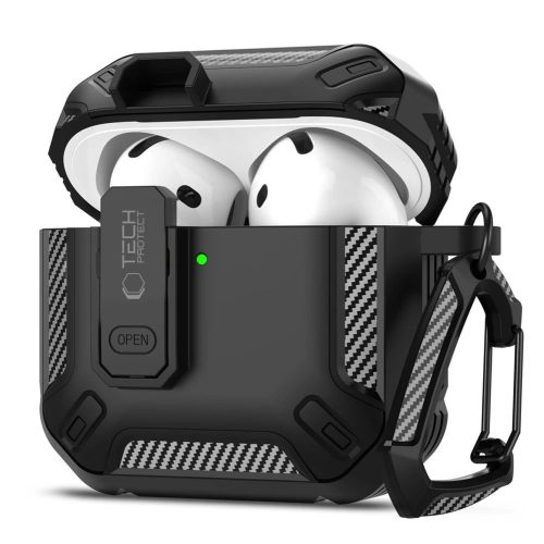 Tech-Protect Carbonox Case for AirPods 4 tok, fekete