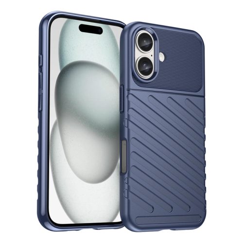 Thunder Case iPhone 16 Plus Silicone Case  tok, kék