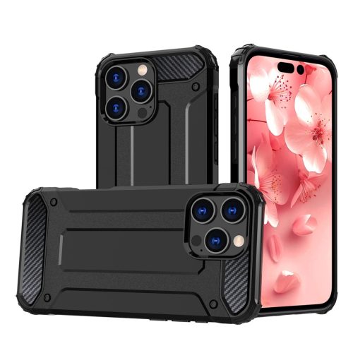 Hybrid Armor iPhone 16 Pro Case - tok, fekete