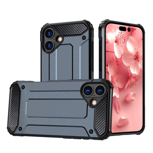 Hybrid Armor iPhone 16 Plus Case  tok, kék