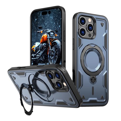 Hybrid Armor Trendy Case with MagSafe iPhone 16 Pro  tok, kék