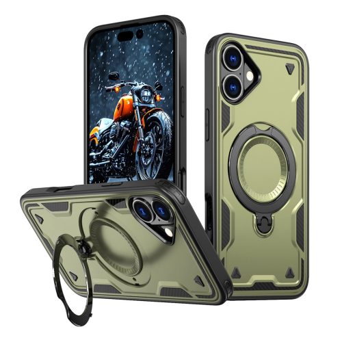 Hybrid Armor Trendy Case with MagSafe iPhone 16 Plus - tok, zöld