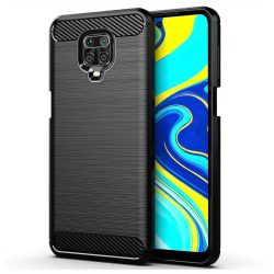   Carbon Case Flexible Xiaomi Redmi Note 9S hátlap, tok, fekete