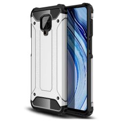   Hybrid Armor Tough Rugged Xiaomi Redmi Note 9S/9 Pro ütésálló hátlap, tok, ezüst