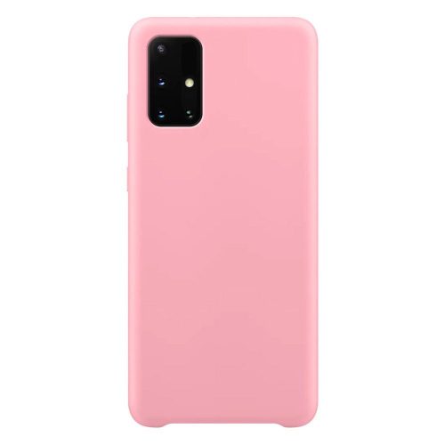 Silicone Case Soft Flexible Rubber Samsung Galaxy A71 hátlap, tok, rózsaszín