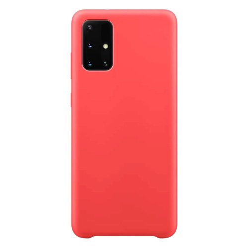 Silicone Case Soft Flexible Rubber Samsung Galaxy A71 hátlap, tok, piros