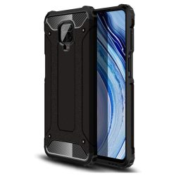   Hybrid Armor Tough Rugged Xiaomi Redmi Note 9/Redmi 10X 4G ütésálló hátlap, tok, fekete