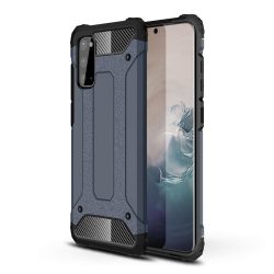   Hybrid Armor Tough Rugged Samsung Galaxy A41 ütésálló hátlap, tok, sötétkék