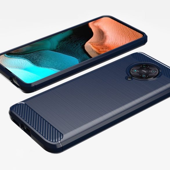 Carbon Case Flexible Xiaomi Redmi K30 Pro/Poco F2 Pro hátlap, tok, sötétkék