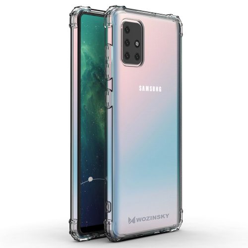 Wozinsky Anti-Shock Samsung Galaxy A71 ütésálló, szilikon hátlap, tok, átlátszó