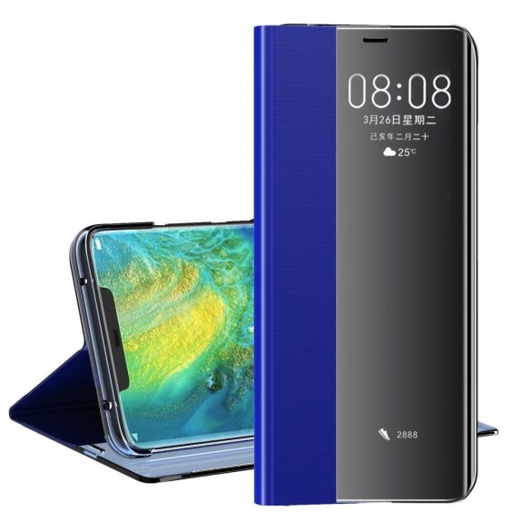 New Sleep Case Huawei P30 oldalra nyíló tok, sötétkék