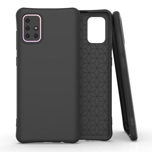 Soft Color Flexible Case Samsung Galaxy A71 ütésálló hátlap, tok, fekete