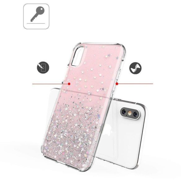 Wozinsky Star Glitter Shining Xiaomi Redmi 9A hátlap, tok, fekete