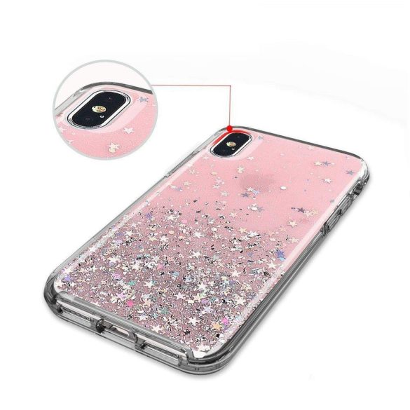 Wozinsky Star Glitter Shining Xiaomi Redmi 9A hátlap, tok, rózsaszín