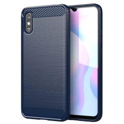   Carbon Case Flexible Xiaomi Redmi 9A/9AT/9i hátlap, tok, sötétkék