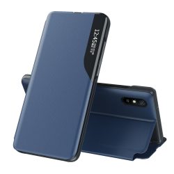   Eco Leather View Case Xiaomi Redmi 9A/9AT/9i oldalra nyíló tok sötétkék