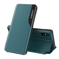   Eco Leather View Case Xiaomi Redmi 9A/9AT/9i oldalra nyíló tok zöld