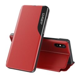   Eco Leather View Case Xiaomi Redmi 9A/9AT/9i oldalra nyíló tok piros