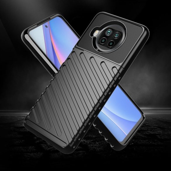 Armored Thunder Xiaomi Mi 10T Lite ütésálló hátlap, tok, fekete