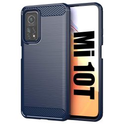   Carbon Case Flexible Xiaomi Mi 10T Pro/Mi 10T hátlap, tok, sötétkék