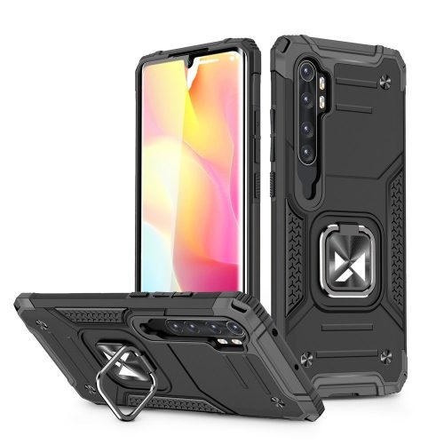 Wozinsky Armor Ring Xiaomi Mi Note 10/Mi Note 10 Pro/Mi CC9 Pro ütésálló hátlap, tok, fekete