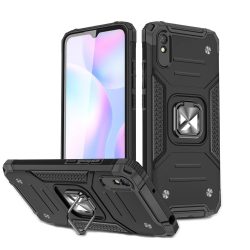   Wozinsky Armor Ring Xiaomi Redmi 9A ütésálló hátlap, tok, fekete