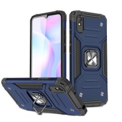   Wozinsky Armor Ring Xiaomi Redmi 9A ütésálló hátlap, tok, sötétkék