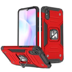   Wozinsky Armor Ring Xiaomi Redmi 9A ütésálló hátlap, tok, piros