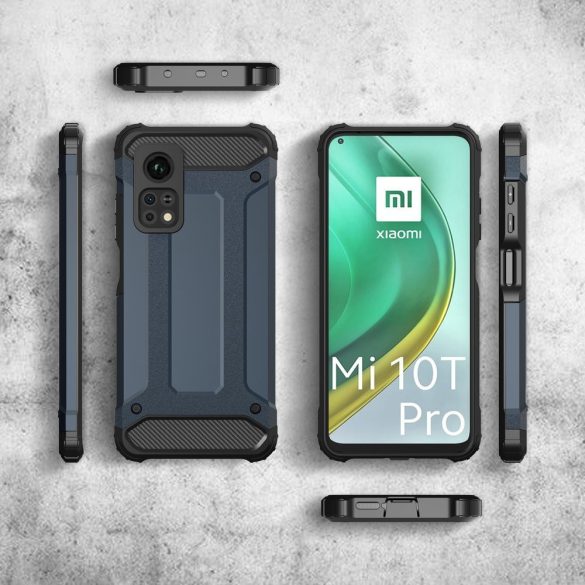 Hybrid Armor Tough Rugged Xiaomi Mi 10T 5G/Mi 10T Pro 5G ütésálló hátlap, tok, fekete