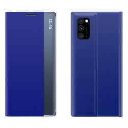   New Sleep Case Xiaomi Redmi 9T/Poco M3 oldalra nyíló tok, sötétkék