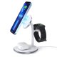 Choetech inductive charger (MagSafe compatible) stand for iPhone, Apple Watch, AirPods white (T585-F)