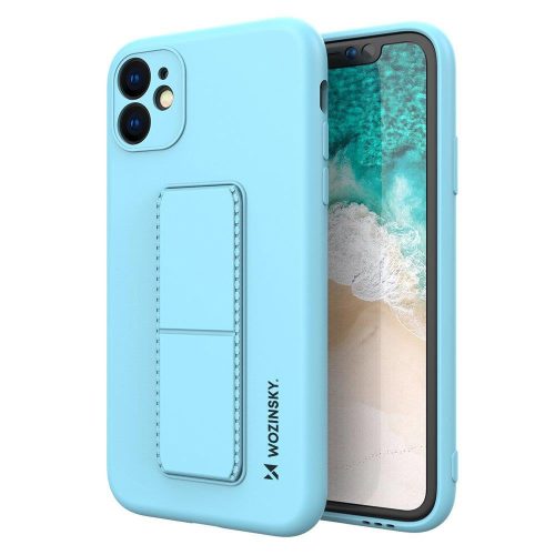 Wozinsky Kickstand Case iPhone 11 szilikon hátlap, tok, világoskék