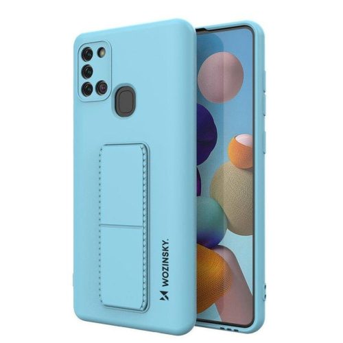 Wozinsky Kickstand Case Samsung Galaxy A21s szilikon hátlap, tok, világoskék